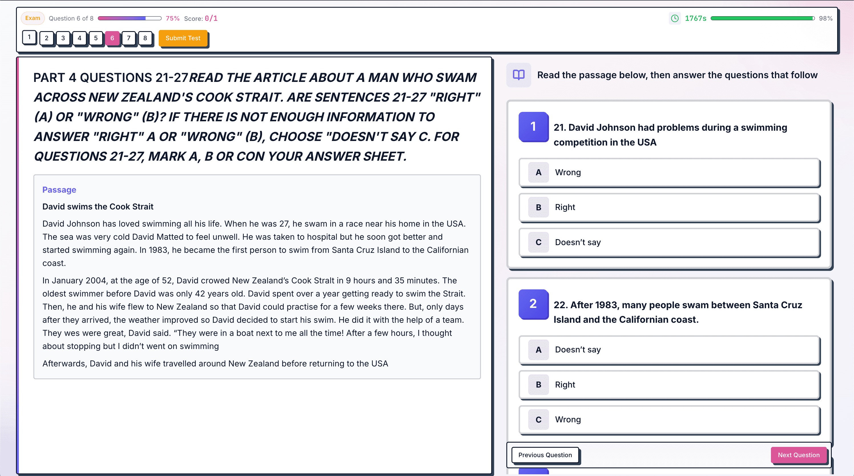 Live Quiz Experience